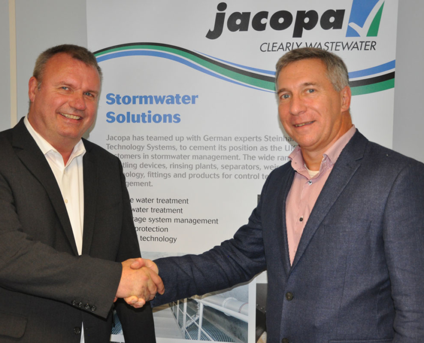 Dipl.-Ing Jörg Steinhardt und Alex Lloyd, Managing Director von Jacopa.